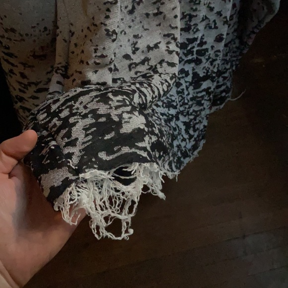 John Elliott Burn Out Mock Neck Sweatshirt - Grey - Picture 7 of 7